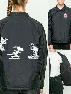 Vans💗Peanuts Snoopy Skates Windbreaker Coach Jacket|Youth